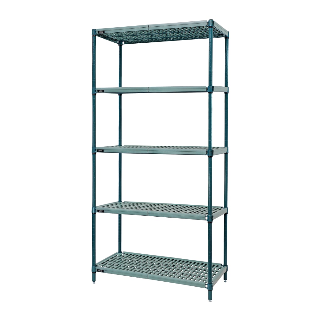 Quantum Food Service 48" NSF 5-Tier Epoxy Coated Wire Shelf Kit - 18"W, 74"H (WR74-1848WPM-5)