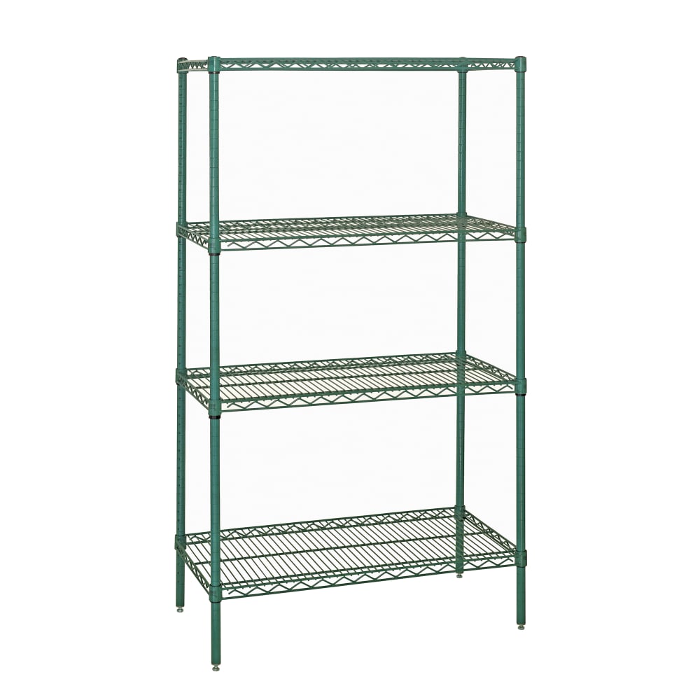 Quantum Food Service 72" NSF 4-Tier Epoxy Coated Wire Shelf Kit - 18"W, 74"H (WR74-1872P)