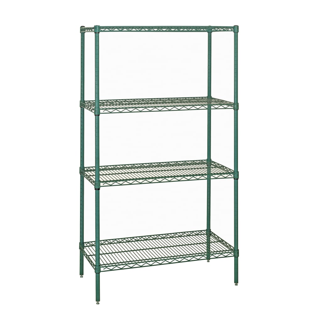 Quantum Food Service 48" NSF 4-Tier Epoxy Coated Wire Shelf Kit - 21"W, 74"H (WR74-2148P)
