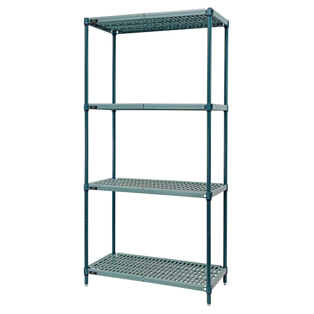 Quantum Food Service 48" NSF 4-Tier Epoxy Coated Wire Shelf Kit - 24"W, 74"H (WR74-2448WPM)