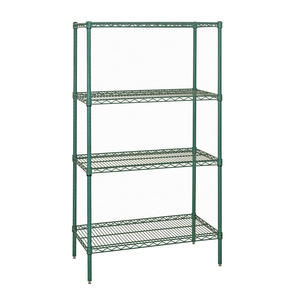 Quantum Food Service 60" NSF 4-Tier Epoxy Coated Wire Shelf Kit - 24"W, 74"H (WR74-2460P)