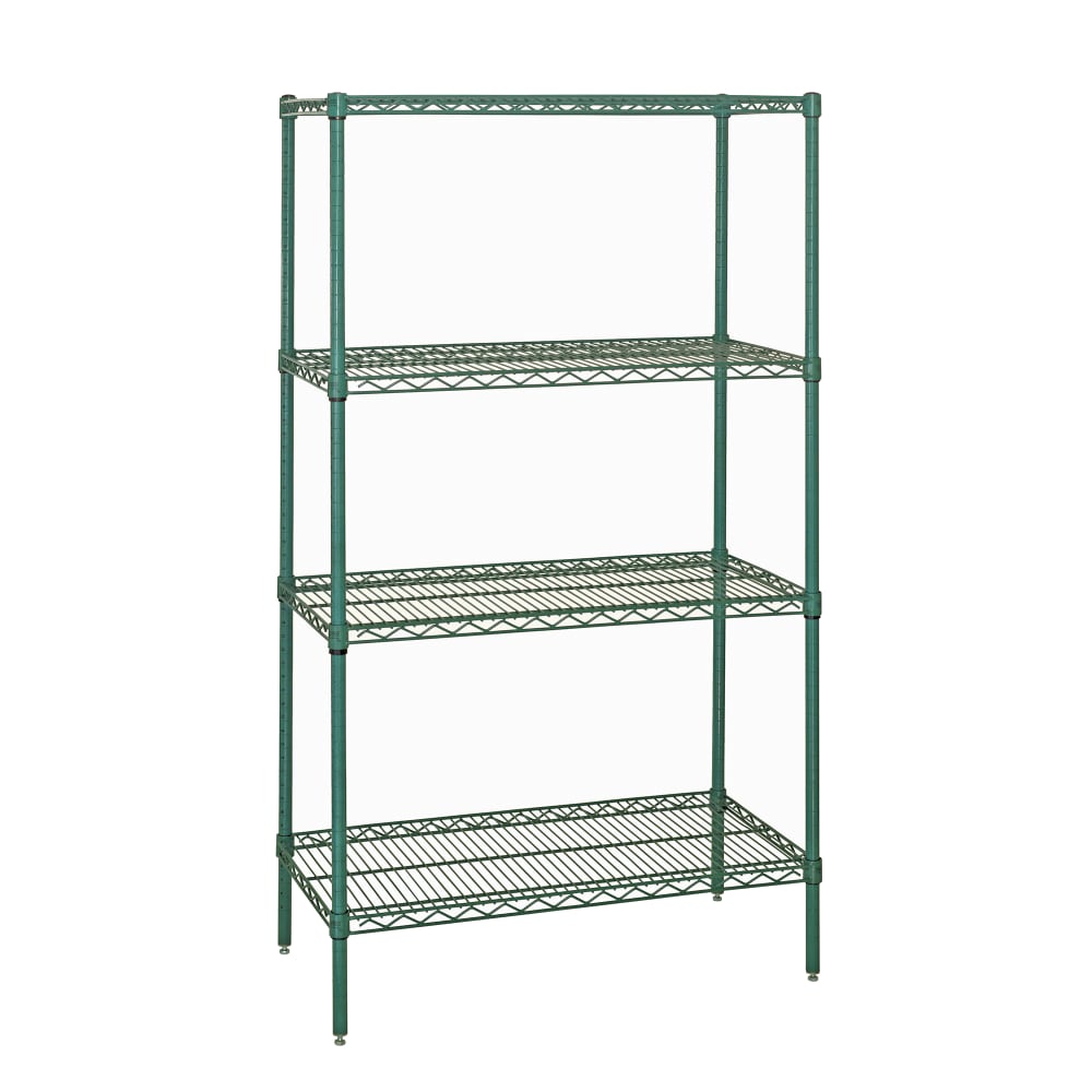 Quantum Food Service 48" NSF 4-Tier Epoxy Coated Wire Shelf Kit - 21"W, 86"H (WR86-2148P)