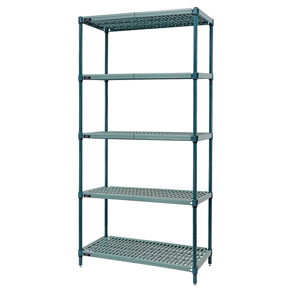 Quantum Food Service 48" NSF 5-Tier Epoxy Coated Wire Shelf Kit - 21"W, 86"H (WR86-2148WPM-5)