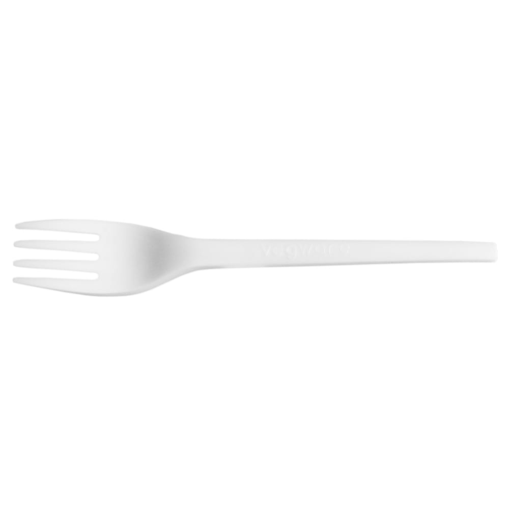 Vegware 6 1/2" Disposable Fork - PLA, White (VW-FK6.5)