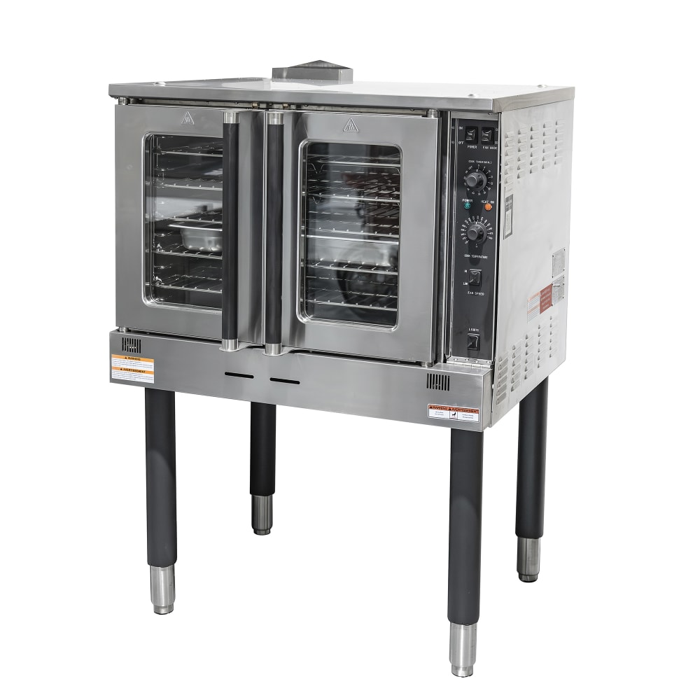 Black Diamond BDCOF-60/NG Single Full Size Natural Gas Convection Oven - 60,000 BTU