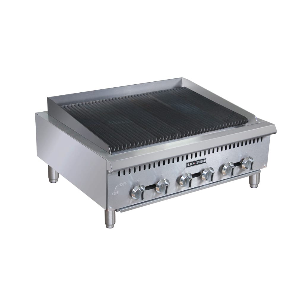Black Diamond BDCTC-36 36" Gas Charbroiler w/ Cast Iron Grates - Convertible