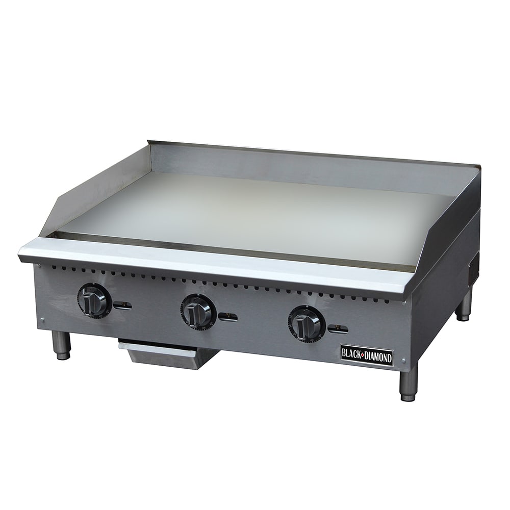 Black Diamond BDCTG-36T 36" Gas Griddle w/ Thermostatic Controls - 1" Steel Plate, Convertible