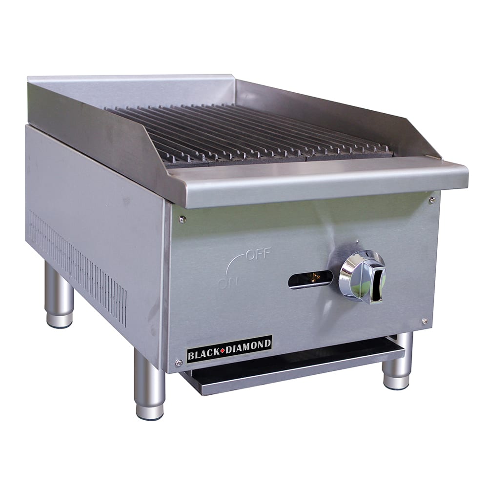 Black Diamond BDECTC-16 16" Gas Charbroiler w/ Cast Iron Grates, Natural Gas
