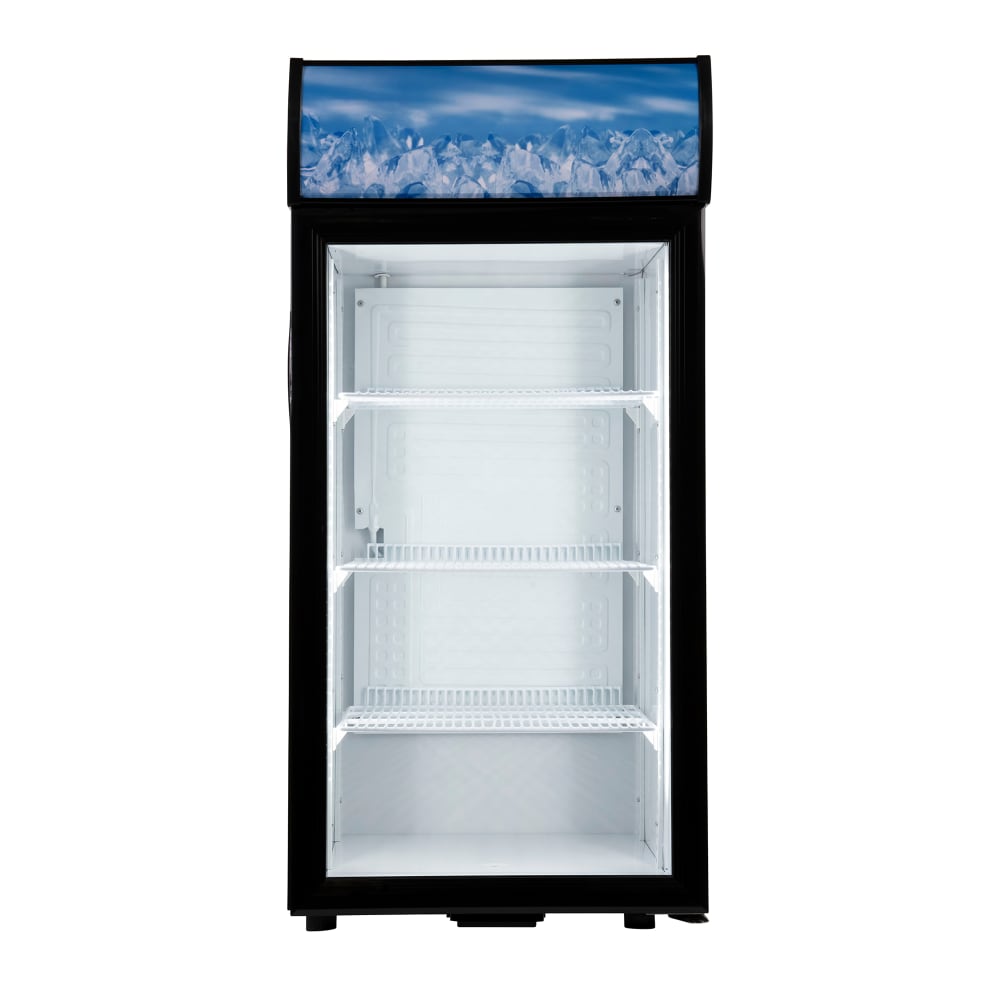Black Diamond CDRF-1D/4 19 7/10" Countertop Refrigerator w/ Front Access - Swing Door, Black, 110v