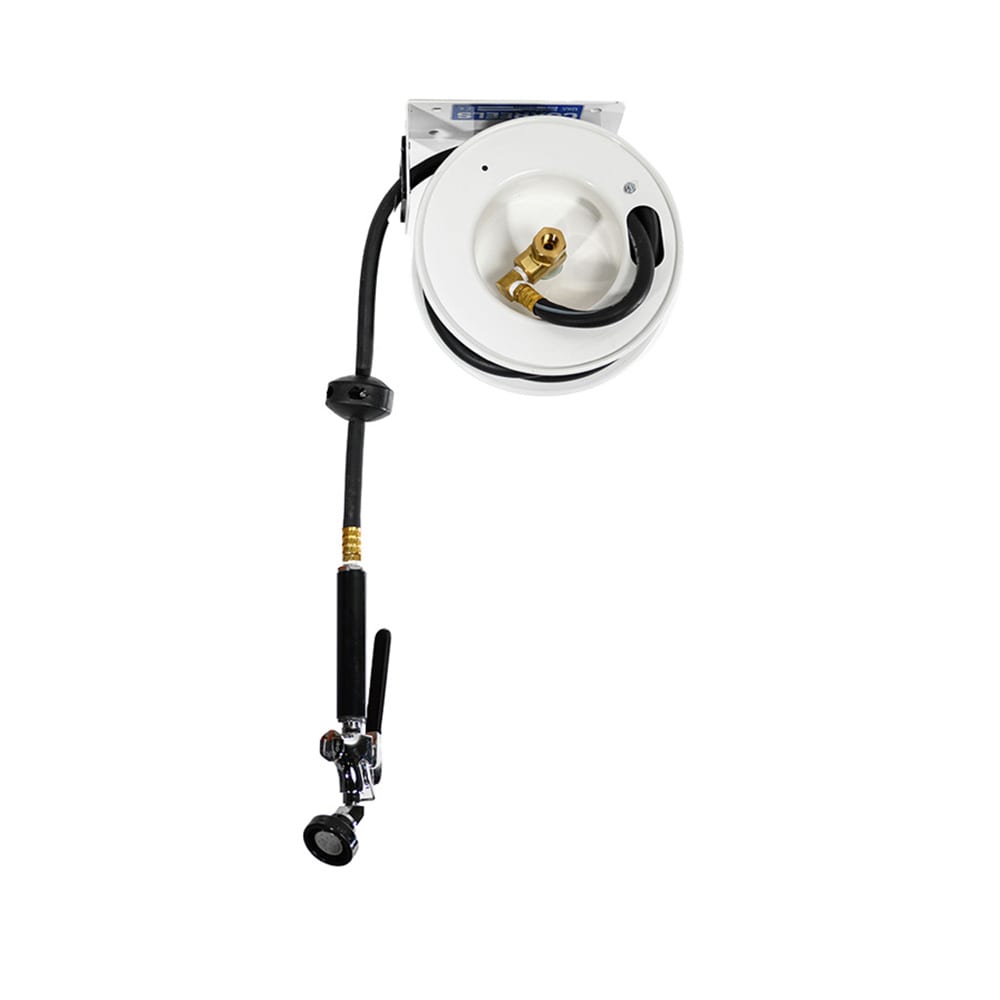 Fisher 29841 20 ft Undercounter Hose Reel Assembly w/ Utility Spray Valve - 1/2" NPT