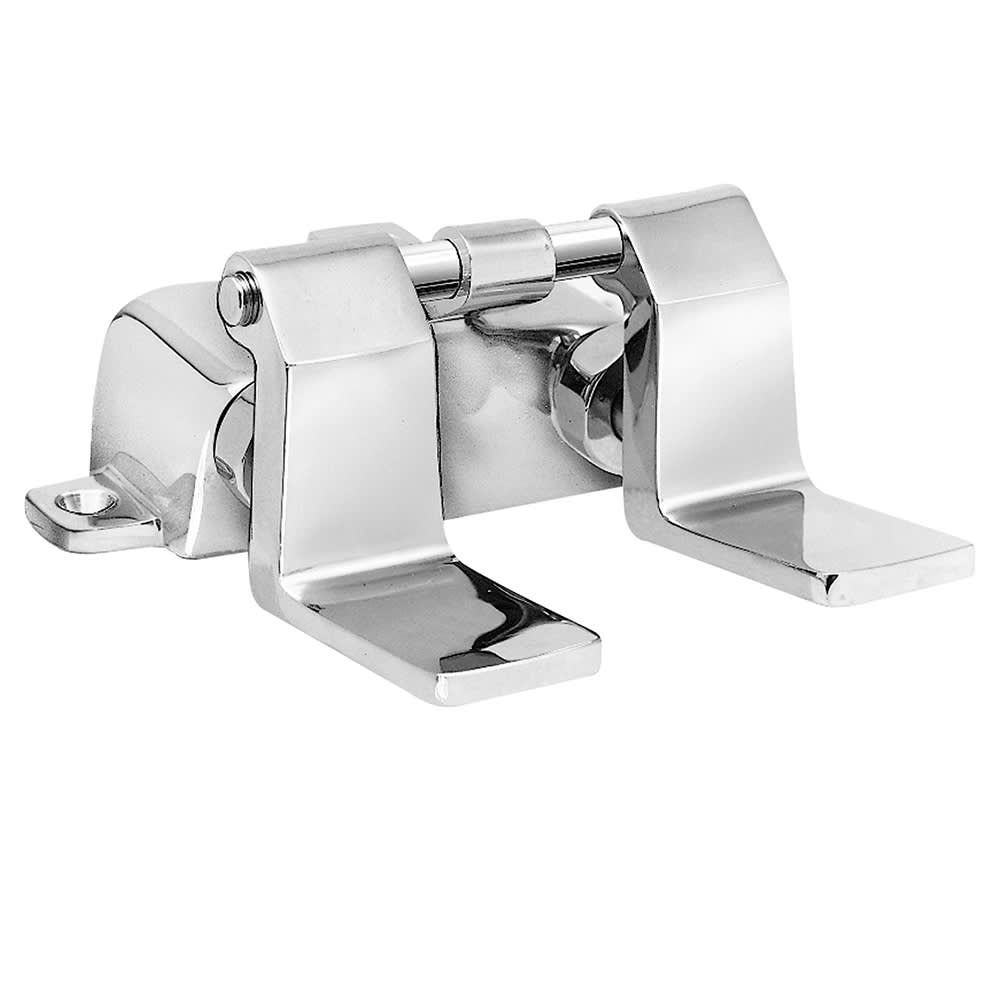 Fisher 47988 Floor Dual Foot Valve, Stainless Steel