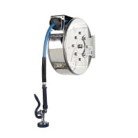 Fisher 75221 Wall Mount Covered Hose Reel w/ 30 ft Hose - Stainless Steel thumbnail 2