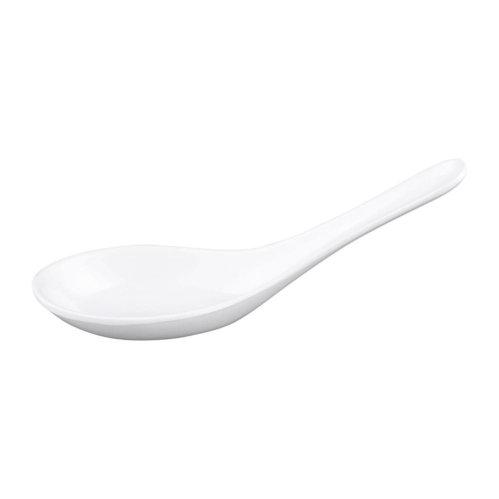 Elite Global Solutions 5 3/8" Melamine Soup Spoon, White (020-3-W)