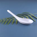 Elite Global Solutions 5 3/8" Melamine Soup Spoon, White (020-3-W) thumbnail 6