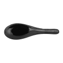 Elite Global Solutions 5 5/8" Zen Soup Spoon - Melamine, Black (151-RT-B) thumbnail 4
