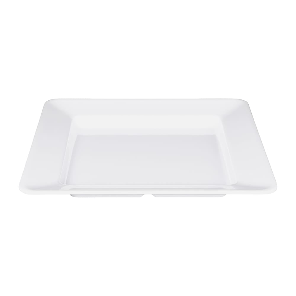 Elite Global Solutions 12" Square Melamine Dinner Plate, White (B12-W)