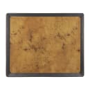 Elite Global Solutions 12 5/8" x 10 3/8" Rectangular Kobe Tray - Melamine, Black/Gold (B178128-GLDB) thumbnail 2