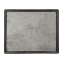 Elite Global Solutions 12 5/8" x 10 3/8" Rectangular Kobe Tray - Melamine, Black/Silver (B178128-SLVB) thumbnail 2