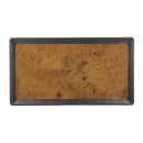 Elite Global Solutions 12 5/8" x 6 7/8" Rectangular Kobe Tray - Melamine, Black/Gold (B179128-GLDB) thumbnail 2