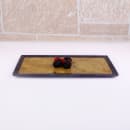 Elite Global Solutions 12 5/8" x 6 7/8" Rectangular Kobe Tray - Melamine, Black/Gold (B179128-GLDB) thumbnail 7