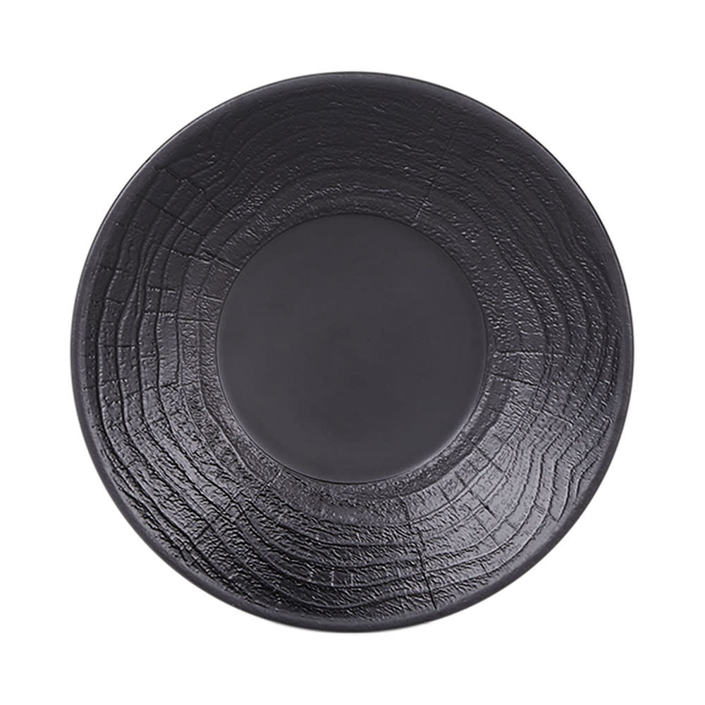 Elite Global Solutions 8 1/2" Round Melamine Denali Plate - Black (B20294-B)