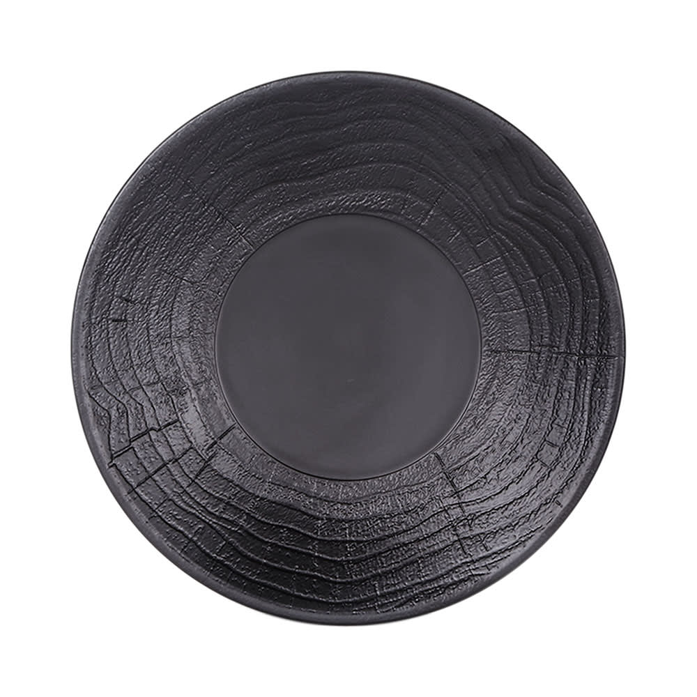 Elite Global Solutions 6 1/4" Round Melamine Denali Plate - Black (B20365-B)