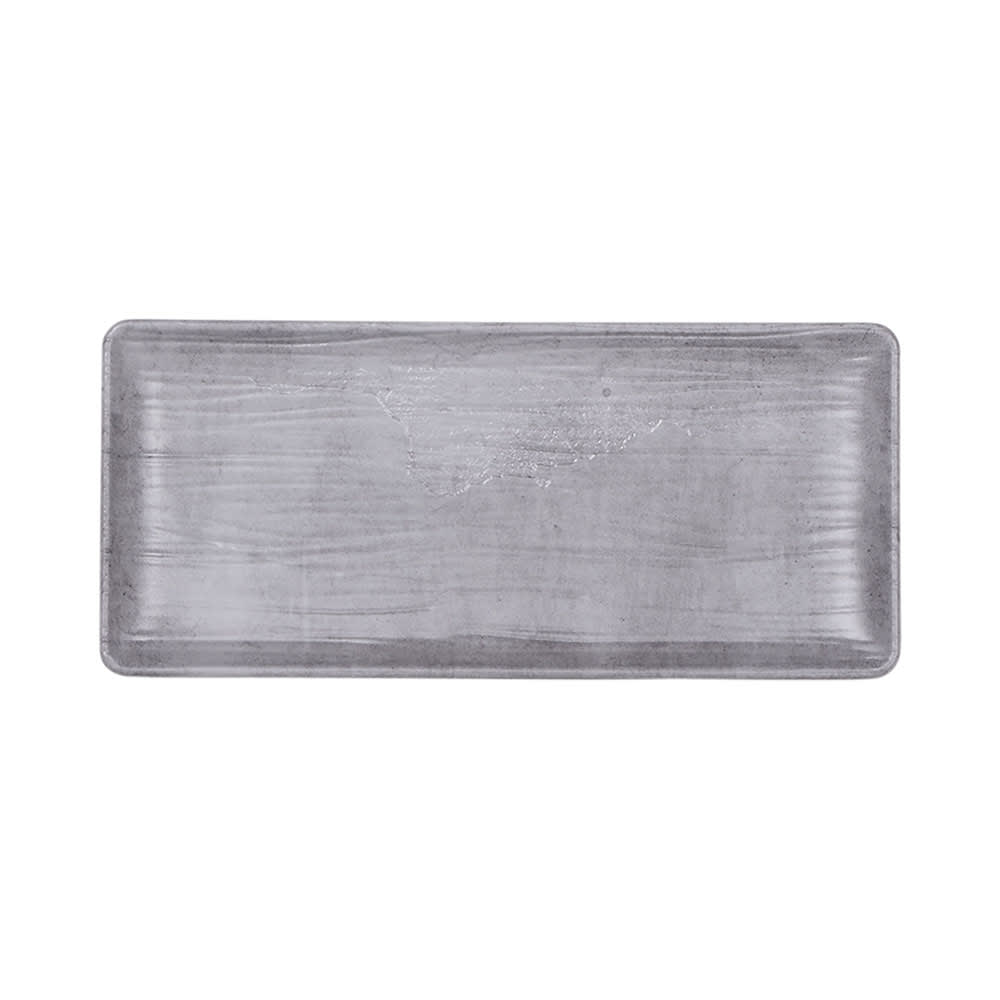 Elite Global Solutions Rectangular Melamine Denali Plate - 11 3/8" x 5 1/8", Cement (B20378-CM)