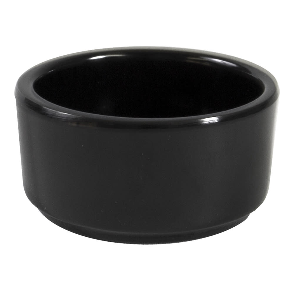 Elite Global Solutions 1 1/2 oz Melamine Ramekin, Black (B216SM-B)