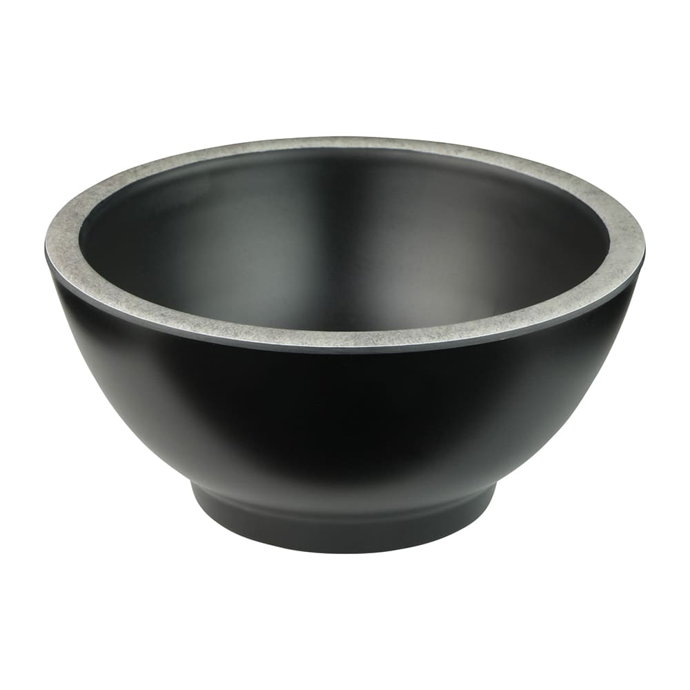 Elite Global Solutions 13 oz Round Melamine Bowl, Black/Silver (B245052-SLVB)