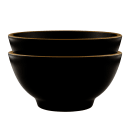 Elite Global Solutions 20 oz Round Melamine Bowl, Black/Gold (B245060-GLDB) thumbnail 6