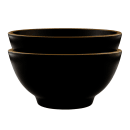 Elite Global Solutions 53 oz Round Melamine Serving Bowl, Black/Gold (B245080-GLDB) thumbnail 6