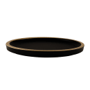 Elite Global Solutions 8 1/4" Round Melamine Bowl Lid, Black/Gold (B246080-GLDB) thumbnail 3