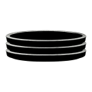 Elite Global Solutions 8 1/4" Round Melamine Bowl Lid, Black/Silver (B246080-SLVB) thumbnail 6