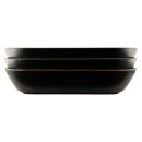 Elite Global Solutions 70 oz Oval Melamine Serving Bowl, Black/Gold (B248152-GLDB) thumbnail 6