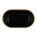 Elite Global Solutions 45 oz Oval Melamine Serving Bowl, Black/Gold (B249102-GLDB) thumbnail 2