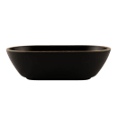 Elite Global Solutions 45 oz Oval Melamine Serving Bowl, Black/Gold (B249102-GLDB) thumbnail 3