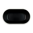 Elite Global Solutions 45 oz Oval Melamine Serving Bowl, Black/Silver (B249102-SLVB) thumbnail 2