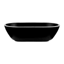 Elite Global Solutions 45 oz Oval Melamine Serving Bowl, Black/Silver (B249102-SLVB) thumbnail 3