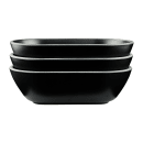 Elite Global Solutions 45 oz Oval Melamine Serving Bowl, Black/Silver (B249102-SLVB) thumbnail 6