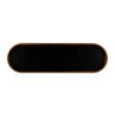 Elite Global Solutions 20 1/4" x 6" Oval Melamine Bowl Lid - Black/Gold (B250200-GLDB) thumbnail 2