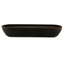 Elite Global Solutions 20 1/4" x 6" Oval Melamine Bowl Lid - Black/Gold (B250200-GLDB) thumbnail 7