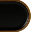 Elite Global Solutions 12 5/8" x 5 7/8" Oval Melamine Dinner Plate - Black/Gold (B251127-GLDB) thumbnail 5