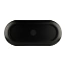 Elite Global Solutions 12 5/8" x 5 7/8" Oval Melamine Dinner Plate - Black/Silver (B251127-SLVB) thumbnail 4