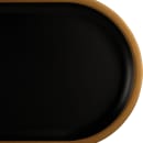 Elite Global Solutions 10 1/4" x 4 3/4" Oval Melamine Dinner Plate - Black/Gold (B252102-GLDB) thumbnail 5