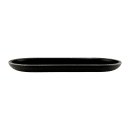 Elite Global Solutions 10 1/4" x 4 3/4" Oval Melamine Dinner Plate - Black/Silver (B252102-SLVB) thumbnail 3