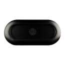 Elite Global Solutions 10 1/4" x 4 3/4" Oval Melamine Dinner Plate - Black/Silver (B252102-SLVB) thumbnail 4