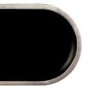 Elite Global Solutions 10 1/4" x 4 3/4" Oval Melamine Dinner Plate - Black/Silver (B252102-SLVB) thumbnail 5