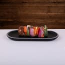 Elite Global Solutions 10 1/4" x 4 3/4" Oval Melamine Dinner Plate - Black/Silver (B252102-SLVB) thumbnail 7