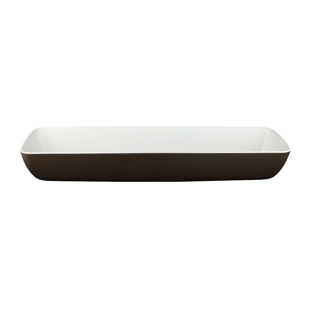 Elite Global Solutions 147 oz Rectangular Melamine Serving Bowl, White/Chocolate (B263208-WS/CH)