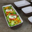 Elite Global Solutions 147 oz Rectangular Melamine Serving Bowl, White/Chocolate (B263208-WS/CH) thumbnail 7